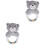 2Pièces Jouet Hochet Bébé Anneau Gris Ours Durable Stimulation 3