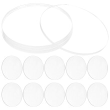 20Pièces Plaques Acryliques Transparentes Rondes Pour Bricolage DIY