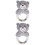 2Pièces Jouet Hochet Bébé Anneau Gris Ours Durable Stimulation 5