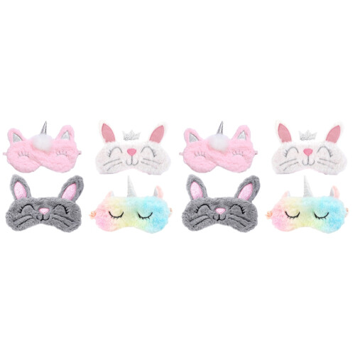 8Pièces Masques De Cartoon Assortis Enfants Pour 1