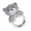 2Pièces Jouet Hochet Bébé Anneau Gris Ours Durable Stimulation 8