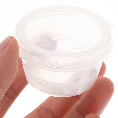 100Pièces Boîtes Sauce Jetables PP Transparentes Boîtes À 2