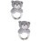 2Pièces Jouet Hochet Bébé Anneau Gris Ours Durable Stimulation 7