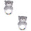 2Pièces Jouet Hochet Bébé Anneau Gris Ours Durable Stimulation 6