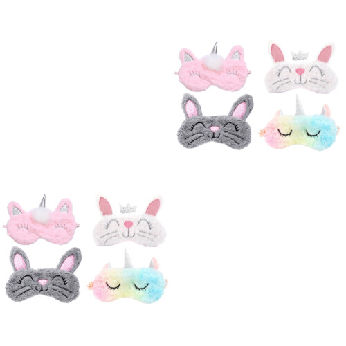 8Pièces Masques De Cartoon Assortis Enfants Pour 2