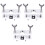 3Pièces Clé Extraction Trompette Outil Argent Alliage Aluminium 3