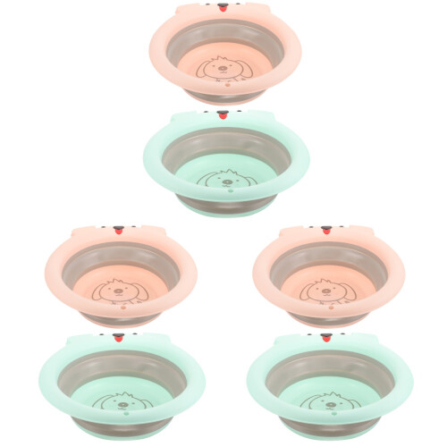 6Pièces Bassines Pliables Pour Bébé Colorées 2