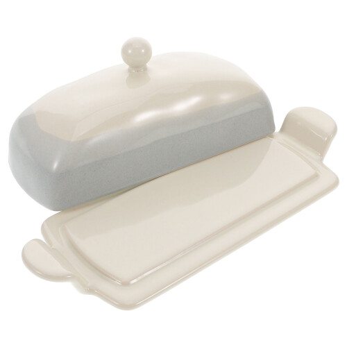 3Pcs Ceramic Butter Container with Lid Multi-Use Kitchen Cheese Dish 1