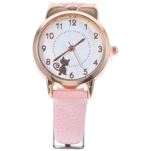 2Pièces Quartz Pour Rose Bracelet PU Confortable 2