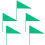 20Pièces Drapeaux De Marquage Fer Vert Petite Taille Durable 3