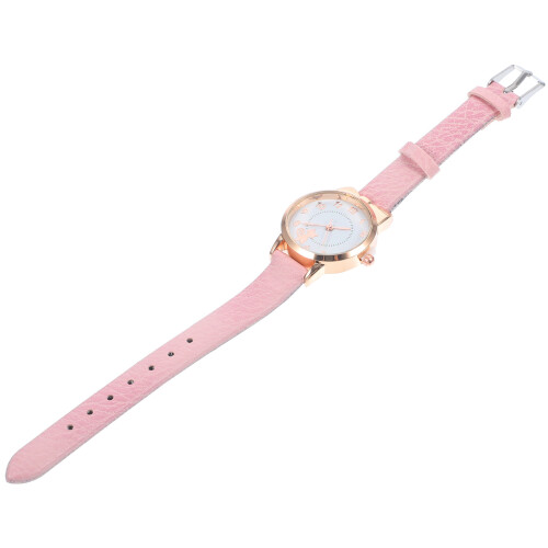2Pièces Quartz Pour Rose Bracelet PU Confortable 1