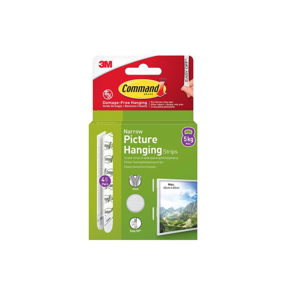 Command Picture Hanging Strips Narrow (4 Pairs) 4064035178444
