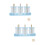 2Sets Reusable Ice Cream Makers Sky-Blue PP Plastic Mold for Home DIY 4