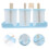 2Sets Reusable Ice Cream Makers Sky-Blue PP Plastic Mold for Home DIY 11