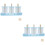2Sets Reusable Ice Cream Makers Sky-Blue PP Plastic Mold for Home DIY 5