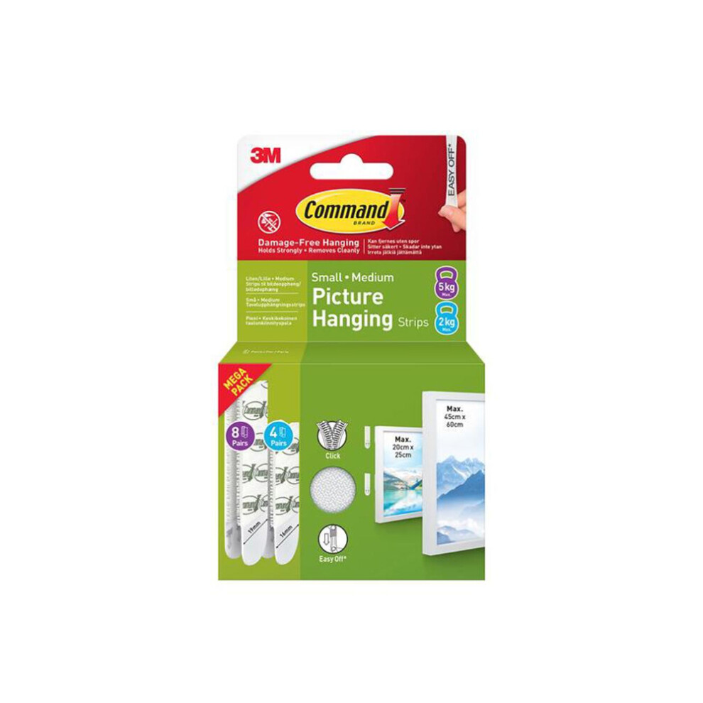 Command Picture Hanging Strips Small And Medium, Value Pack 4064035176716