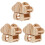 3Pièces Support En Bois Clair Pour Cage Animaux 2