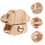 3Pièces Support En Bois Clair Pour Cage Animaux 11