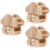 3Pièces Support En Bois Clair Pour Cage Animaux 6