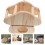 3Pièces Support En Bois Clair Pour Cage Animaux 10
