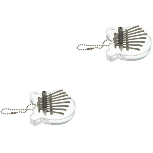 2Pièces Kalimba Transparent Instrument Mini Souple Débutants 2