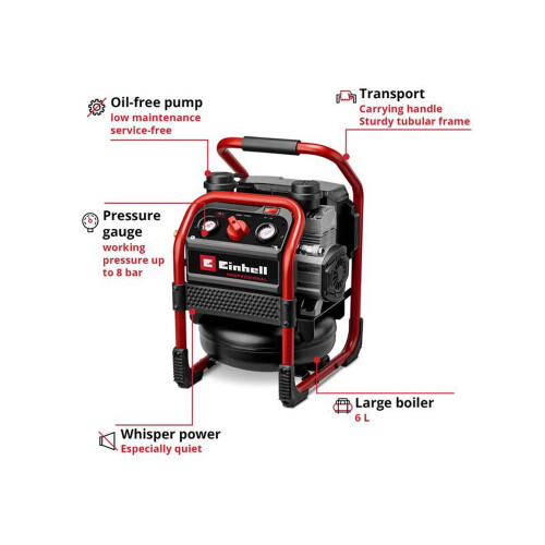 Einhell Einhell Silenzzo 18/160 Professional Air Compressor 18V Bare Unit 1