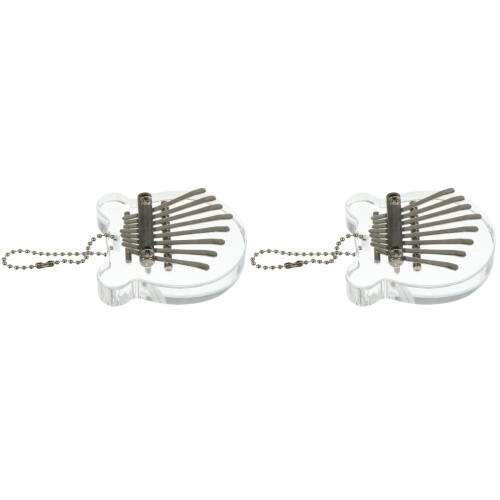 2Pièces Kalimba Transparent Instrument Mini Souple Débutants 1