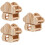 3Pièces Support En Bois Clair Pour Cage Animaux 7