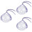 3Pièces Muselière Violet Pour Toilette Médicaments 5
