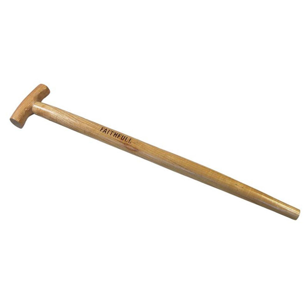 Faithfull Fsc Ash T Handle Bent Taper 28In - Faiatbtfsc - Ideal For Spades And Shovels