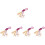 5Sets Assorted Color Crochet Hooks Set Plastic Wood Knitting Tools 6