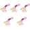 5Sets Assorted Color Crochet Hooks Set Plastic Wood Knitting Tools 4