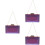 3Pièces Sac Soirée Violet Pochette Détachable 4