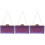 3Pièces Sac Soirée Violet Pochette Détachable 2