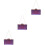 3Pièces Sac Soirée Violet Pochette Détachable 3