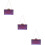 3Pièces Sac Soirée Violet Pochette Détachable 8