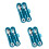 3Ensembles Couverts - Silicone Acier Apprentissage Vert 3
