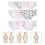36Pièces Couches Fille En Coton Multicolores Jouet Réutilisable 10