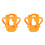 2Pièces Couvre- Silicone Orange Durable Sécurisé 2