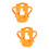 2Pièces Couvre- Silicone Orange Durable Sécurisé 7