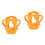 2Pièces Couvre- Silicone Orange Durable Sécurisé 4