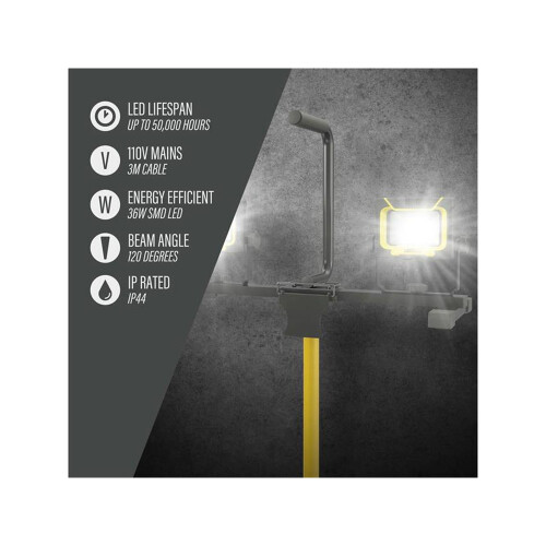 LightHouse Lighthouse 4000 Lumen Twin Site Light 36W 110V - AST8615X2 - Versatile Lighting Solution 2