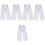5Paires Kimono Clog Blanches Orteils Confortables 6