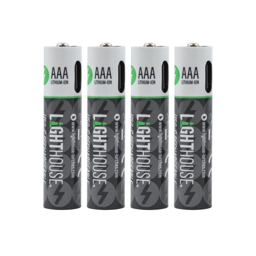 LightHouse Lighthouse Aaa Usb-C Rechargeable Li-Ion Battery Pack Of 4