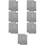 14Pièces Tables De En Gris Pour Colliers Bracelets 10