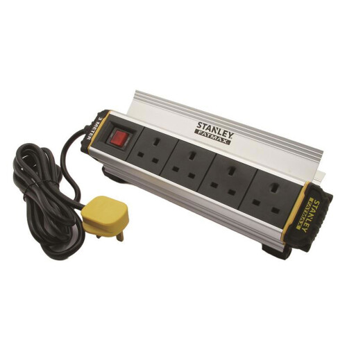 STANLEY Stanley Electrical 4-Gang Ip20 Powerboard With Clamp 3M 1