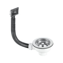 Mcalpine 1.1/2" Basket Strainer Waste + Rect O/Flow Grid