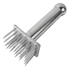 2Pcs Stainless Steel Meat Tenderizer Hammer with Needle Design Silver