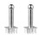 2Pcs Stainless Steel Meat Tenderizer Hammer with Needle Design Silver 4