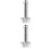 2Pcs Stainless Steel Meat Tenderizer Hammer with Needle Design Silver 7